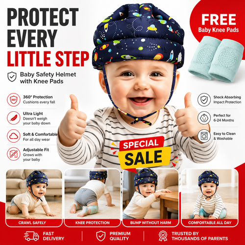Baby Safety Helmet + FREE Knee Pads